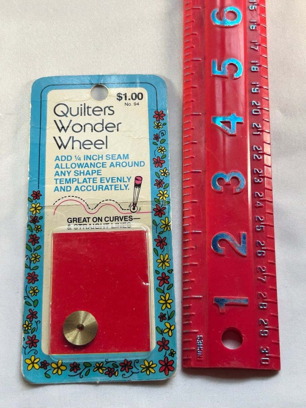 Quilters Wonder Wheel/ Add 1/4 inch seam allowance around any shape template!